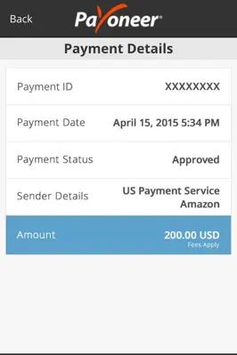 Payoneer android App screenshot 0